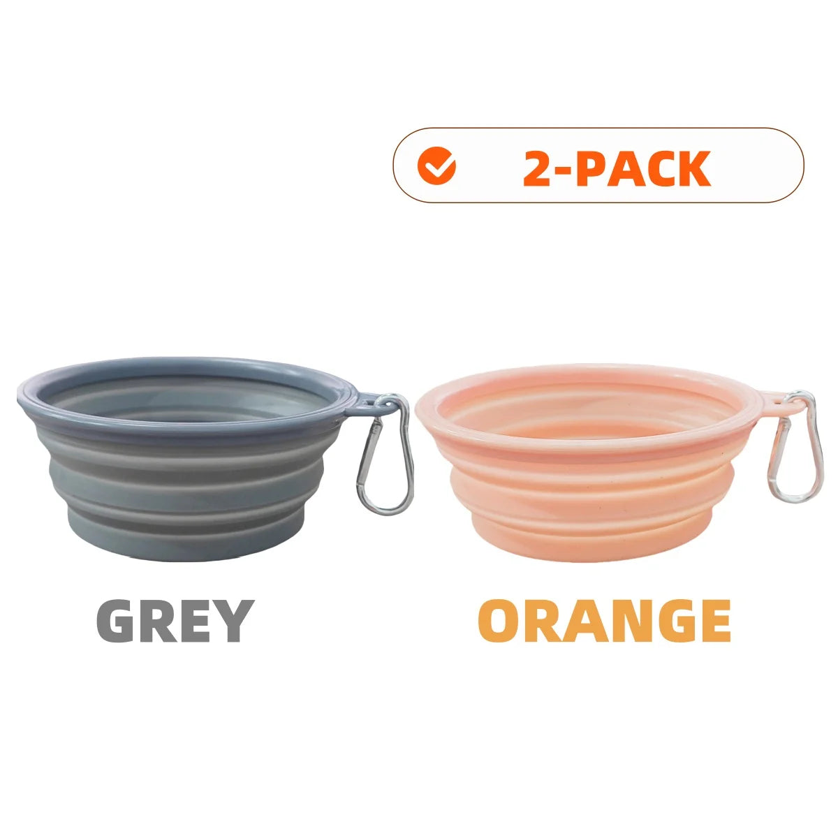 PawFold™ – Collapsible Silicone Travel Bowls (2pcs)