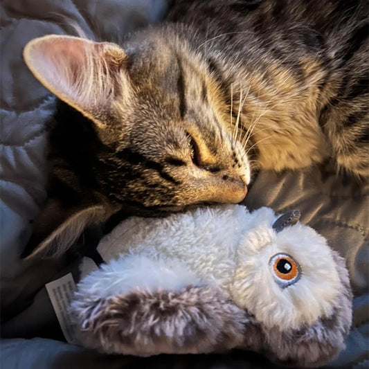 Interactive Flapping Bird Toy for Cats – Realistic Flying Sparrow with Catnip