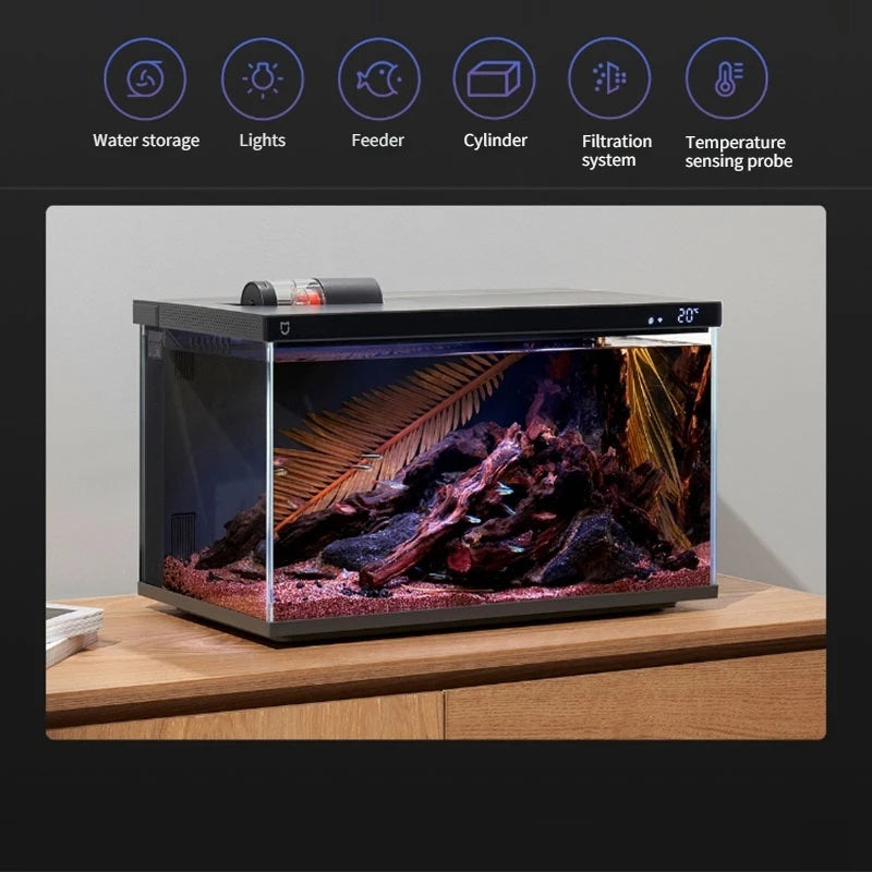 Xiaomi Mijia Smart Fish Tank MYG100 – App Controlled, Auto Feeding & LED Light