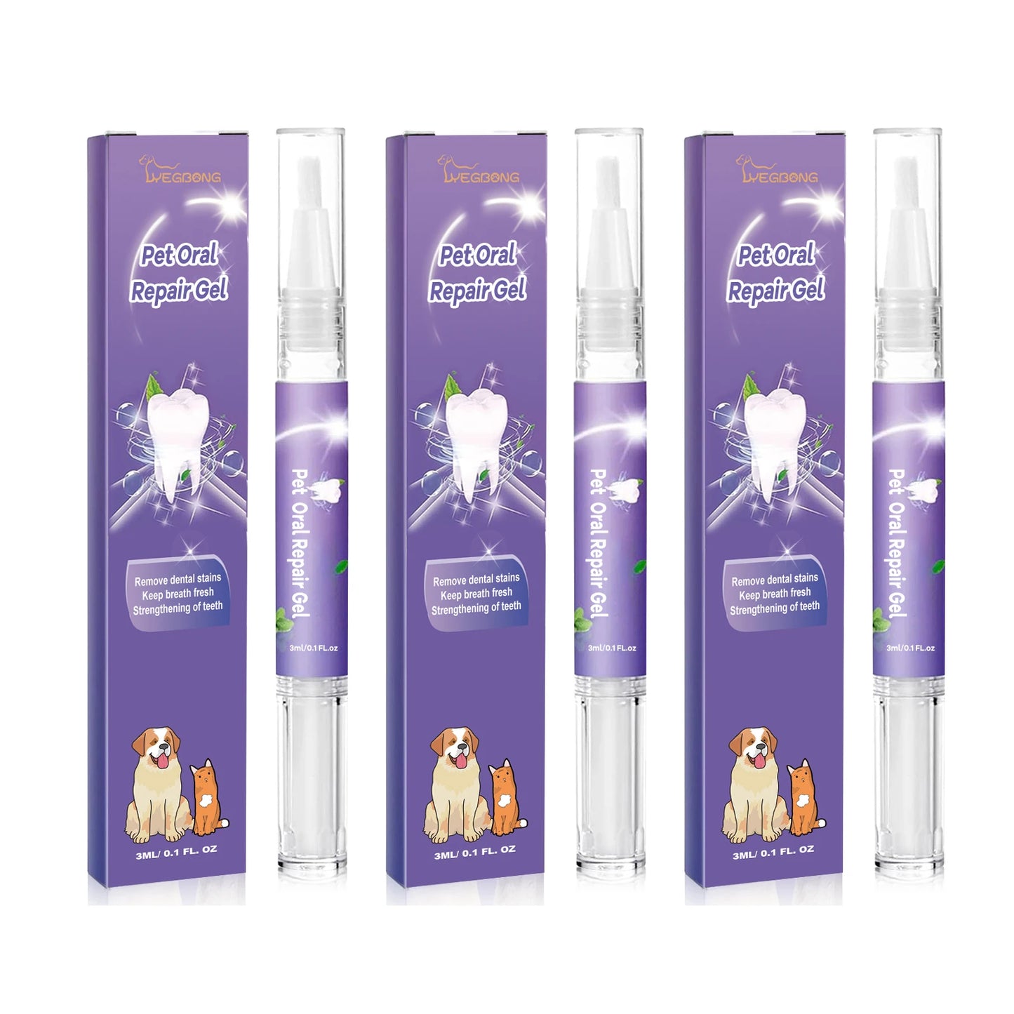 Pet Dental Care Gel Pen 3ml – Teeth Cleaning & Fresh Breath for Dogs and Cats