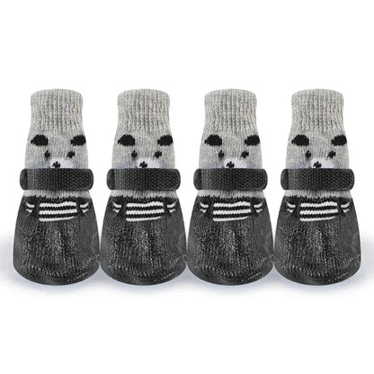 2 Pairs Waterproof Non-Slip Dog Socks – Warm Rain & Snow Boots for Cats & Dogs
