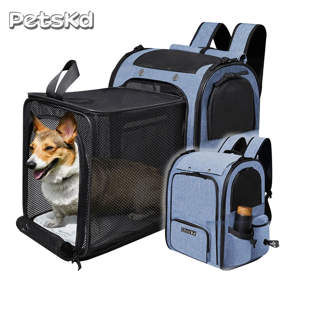 Expandable Foldable Pet Backpack Carrier