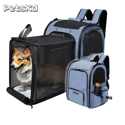 Expandable Foldable Pet Backpack Carrier