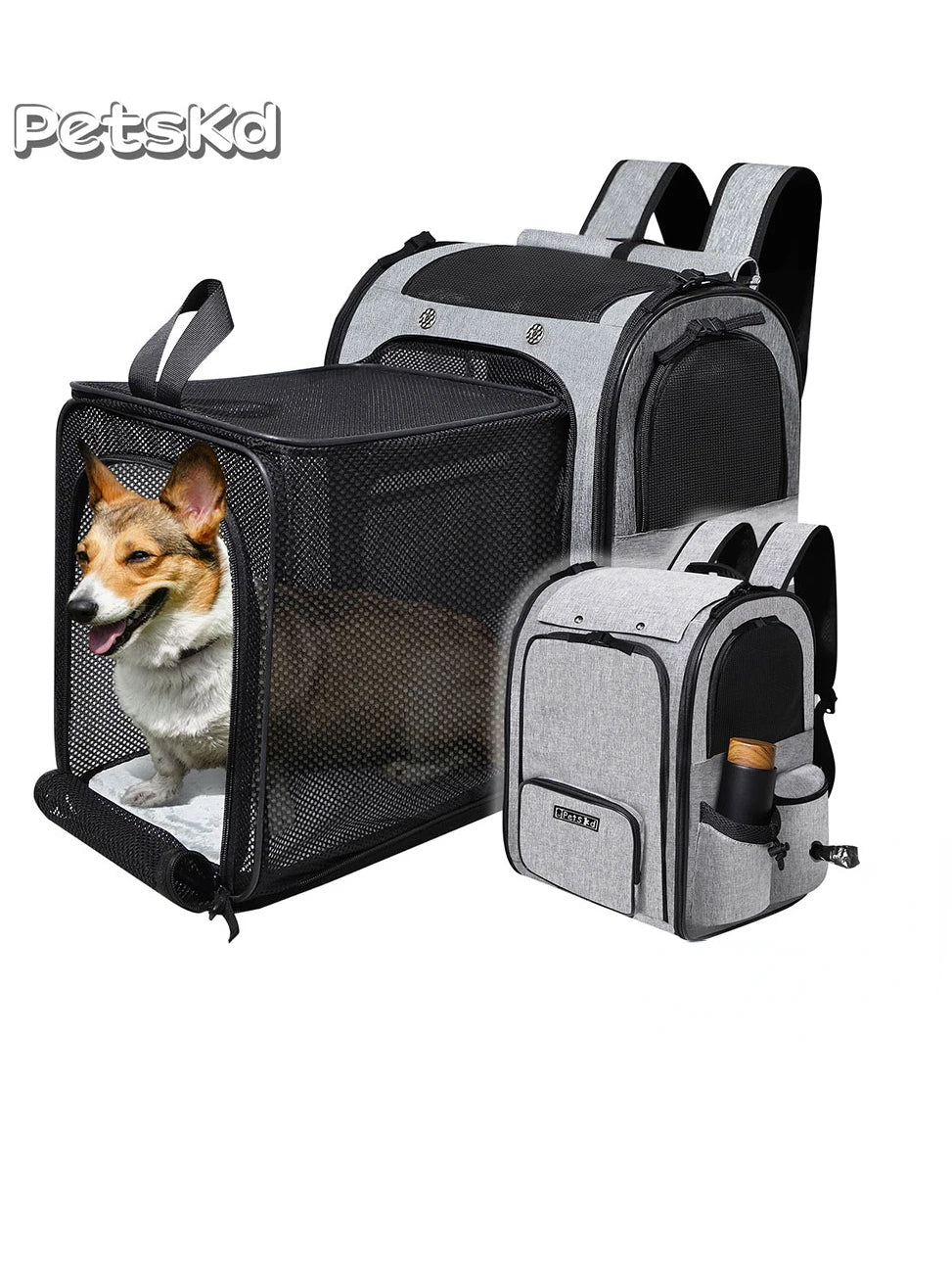 Expandable Foldable Pet Backpack Carrier
