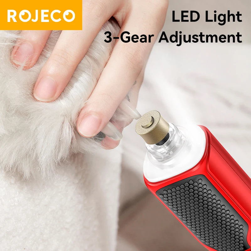 ROJECO Pet Nail Grinder with LED Light