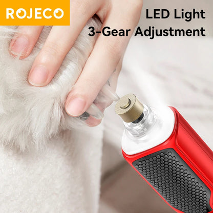 ROJECO Pet Nail Grinder with LED Light