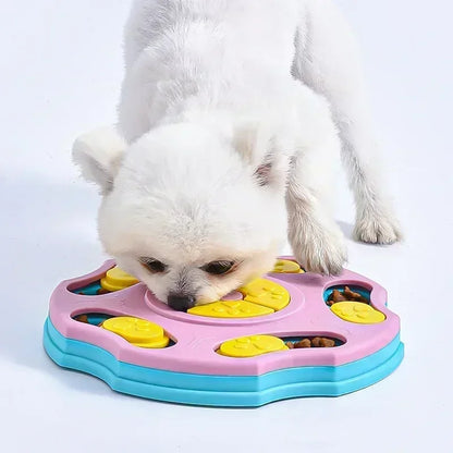 Interactive Dog Puzzle Feeder – Slow Eating & IQ Training Bowl for Dogs and Cats