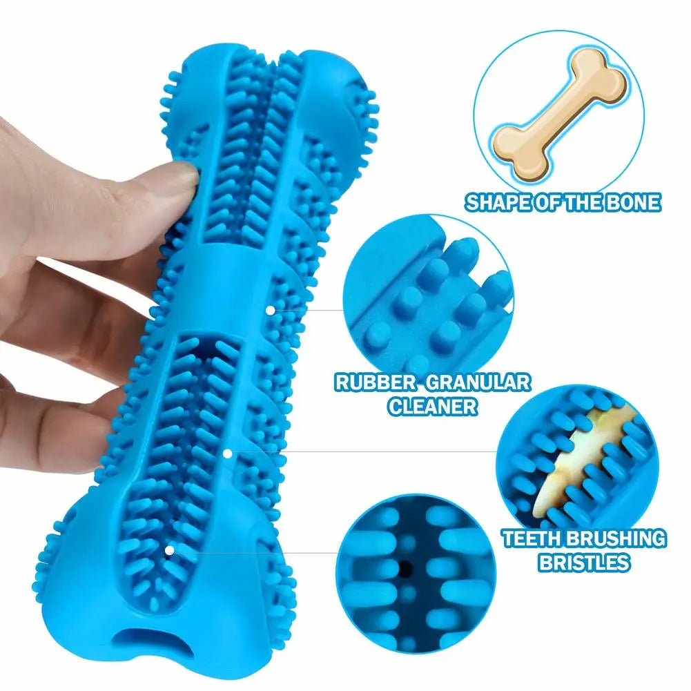 360° Soft Rubber Dog Toothbrush & Chew Toy – Gentle Teeth Cleaning Stick for Puppies