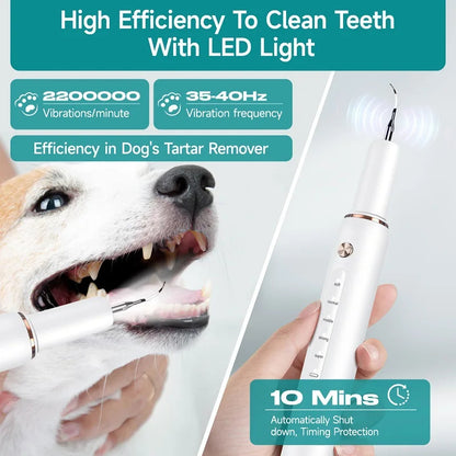 Electric Ultrasonic Pet Dental Cleaner – Plaque & Tartar Remover for Dogs and Cats