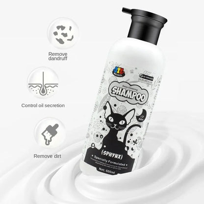 500ml Sphynx Cat & Dog Shampoo – Wash-Free Moisturizing Cleanser for Sensitive Skin