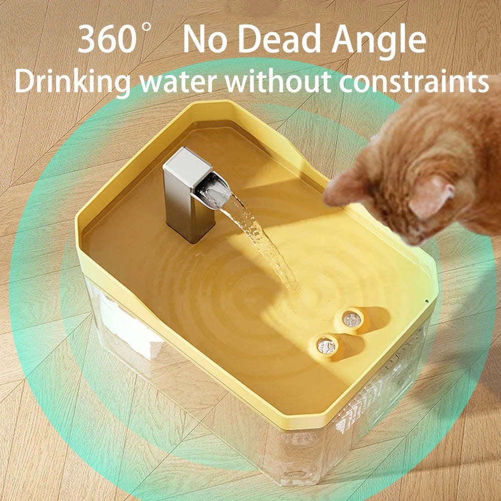 CrystalFlow™ – Transparent Automatic Cat Water Fountain