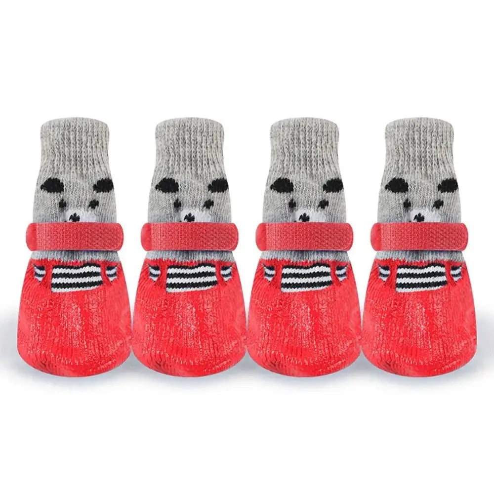 2 Pairs Waterproof Non-Slip Dog Socks – Warm Rain & Snow Boots for Cats & Dogs
