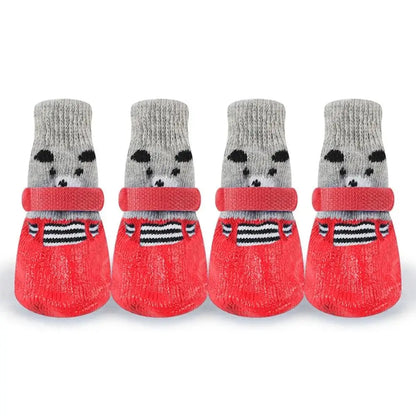 2 Pairs Waterproof Non-Slip Dog Socks – Warm Rain & Snow Boots for Cats & Dogs