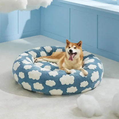 Lesure Donut Dog Bed – Calming Washable Bed for Dogs & Cats (60cm)