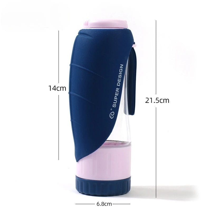 PawTrek™ – 2-in-1 Portable Pet Water & Food Bottle