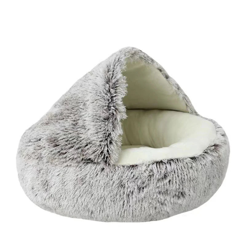 PurrNest™ – Plush Round Cat & Small Dog Bed