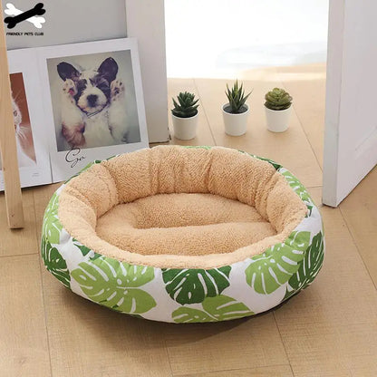 Soft Round Pet Bed – Washable Plush Cushion for Dogs & Cats