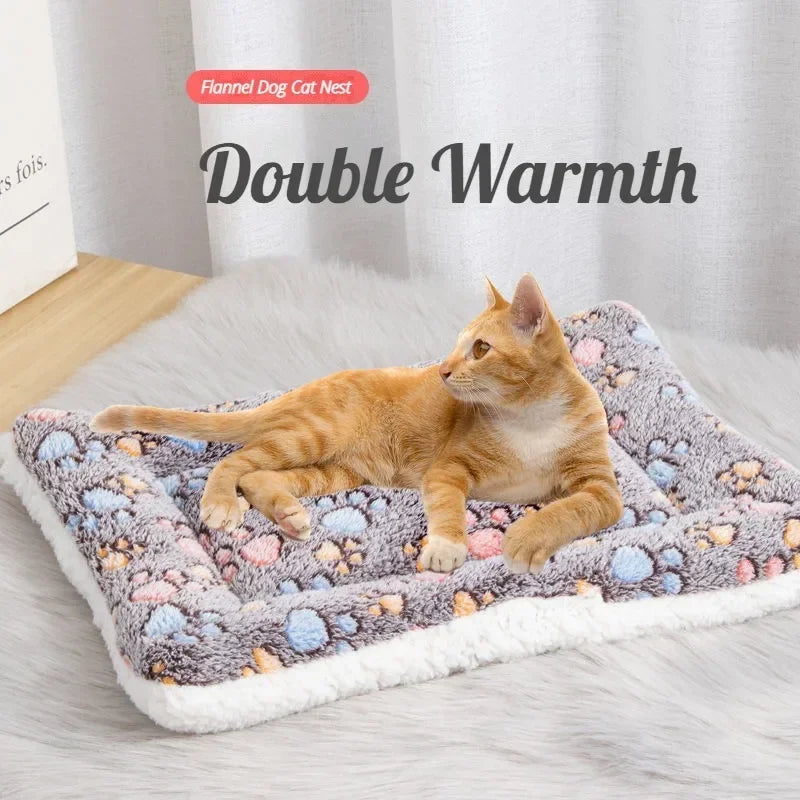 Cozy Double-Sided Pet Mat – Plush Sleeping Bed for Cats & Small Dogs, Warm Kitten Cushion & Sofa Pad