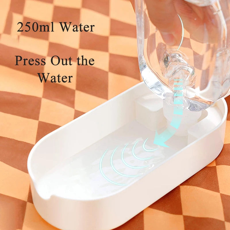 2 in 1 Portable Pet Water Bottle with Food Storage for Dogs & Cats