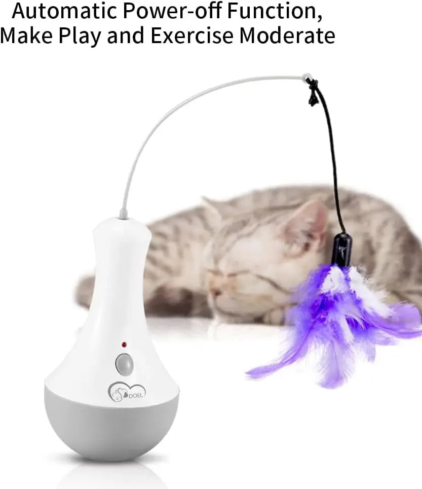 Interactive Feather Toy for Cats – Automatic Indoor Play Teaser