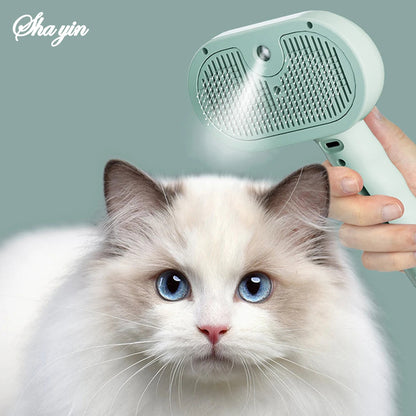 Steam Spray Dog Grooming Brush – Luxury Pet Care Tool
