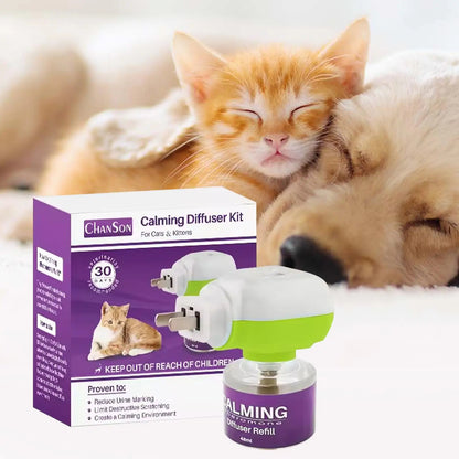 CalmiPaw™ Plug-In Cat Calming Diffuser – Stress Relief for Pets