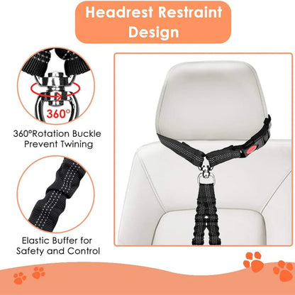 TwinGuard™ – Dual Dog Car Seat Belt Restraint