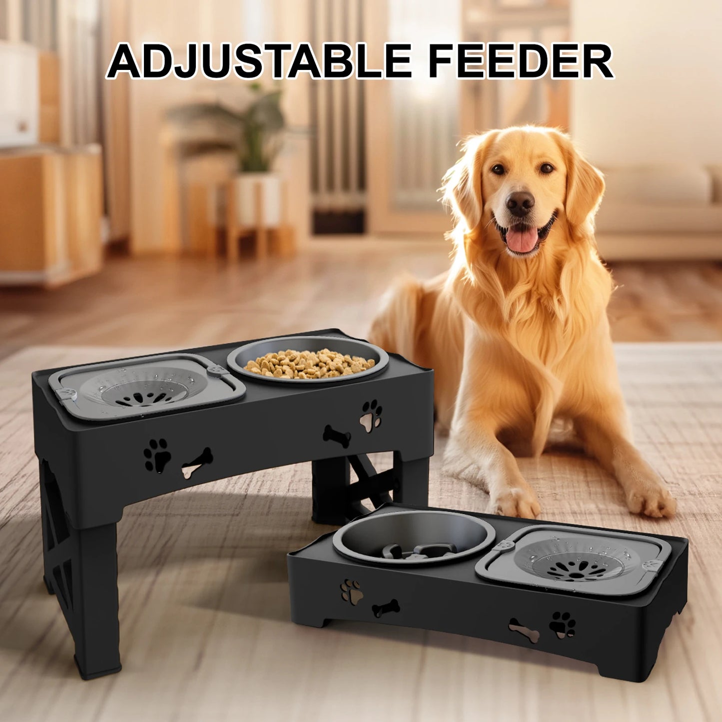 FlexiFeast™ – 3-in-1 Adjustable Slow Feeder for Cats & Dogs