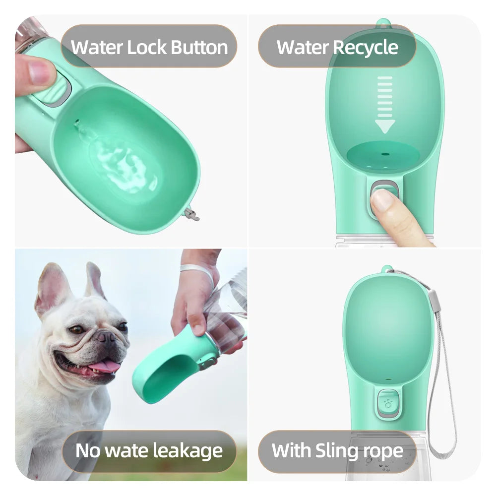 Portable Pet Water Bottle – Leakproof Travel Feeder for Dogs & Cats