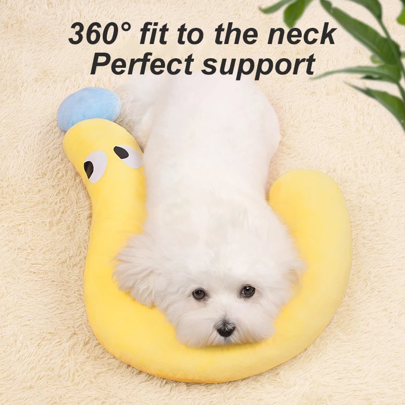 U-Shaped Pet Neck Pillow – Cozy Sleeping Pillow for Puppies, Kittens, Cats & Small Dogs