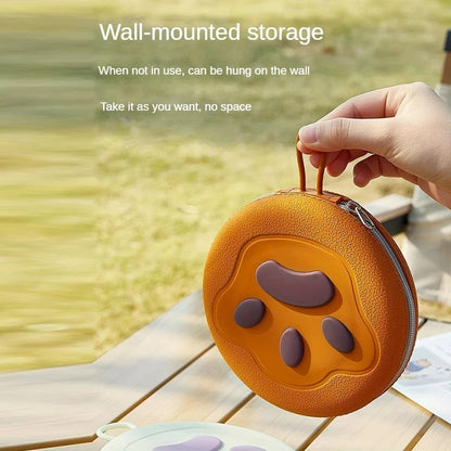 Portable Foldable Silicone Pet Bowl – Double Travel Feeder for Cats & Dogs