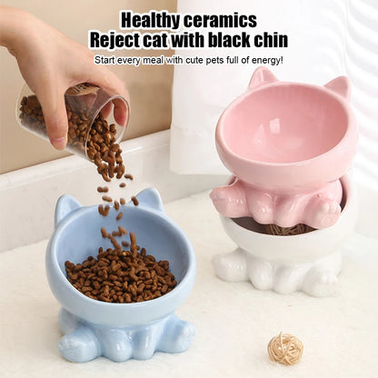 PawLift™ – Elevated Ceramic Bowl for Cats & Dogs