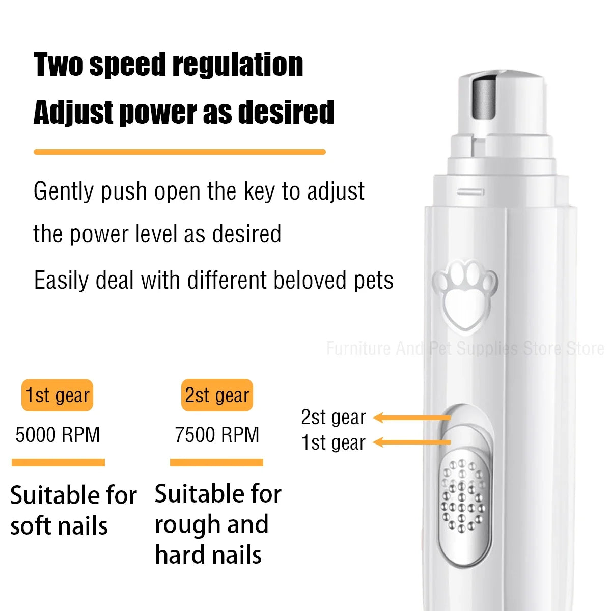 GrindEase™ – USB Rechargeable Electric Pet Nail Grinder
