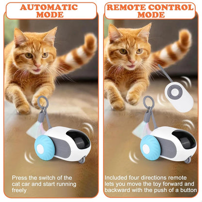 Smart Interactive Pet Toy Car – Automatic & Remote Controlled for Cats and Dogs