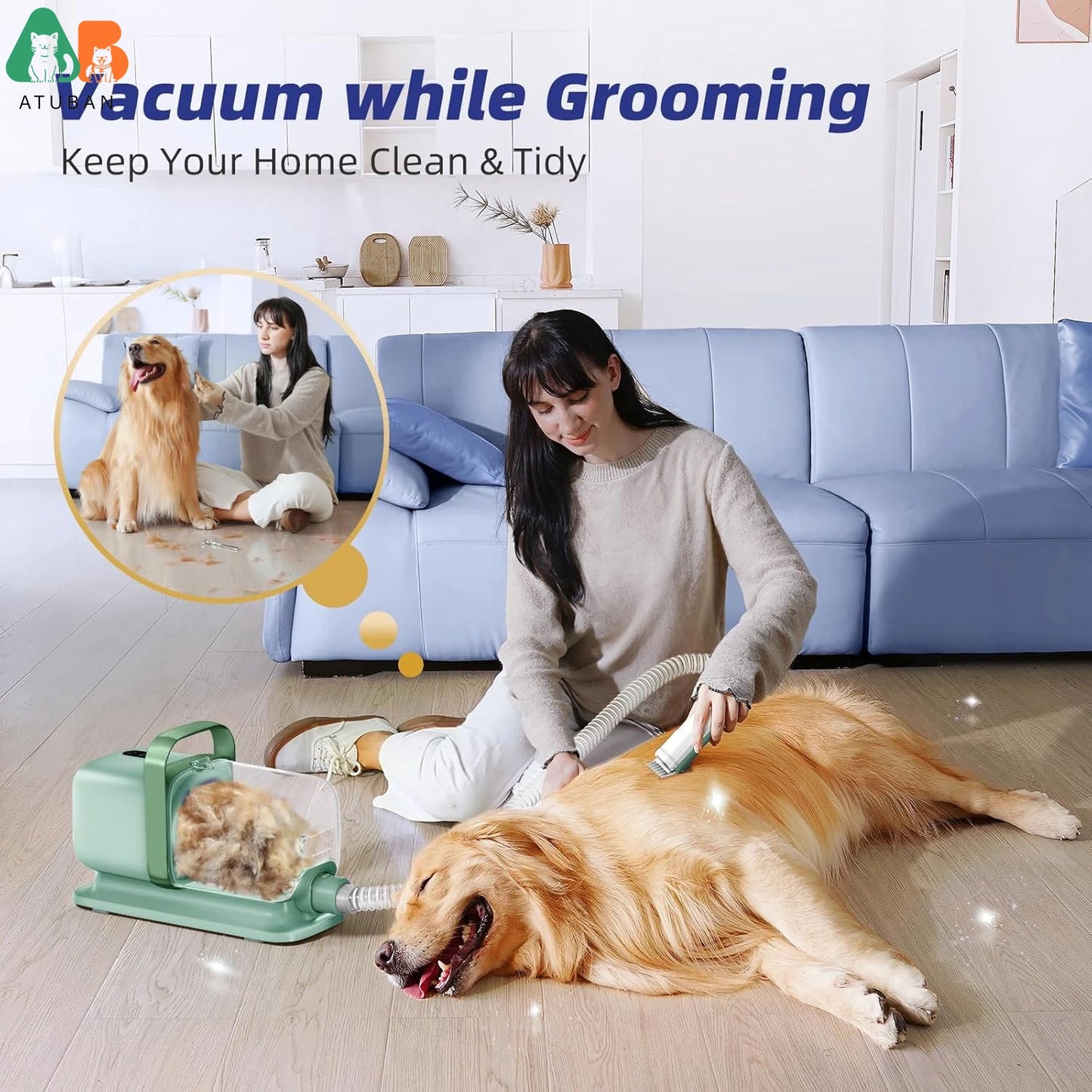 PawGroom Pro™ – 7-in-1 Pet Grooming Vacuum Kit