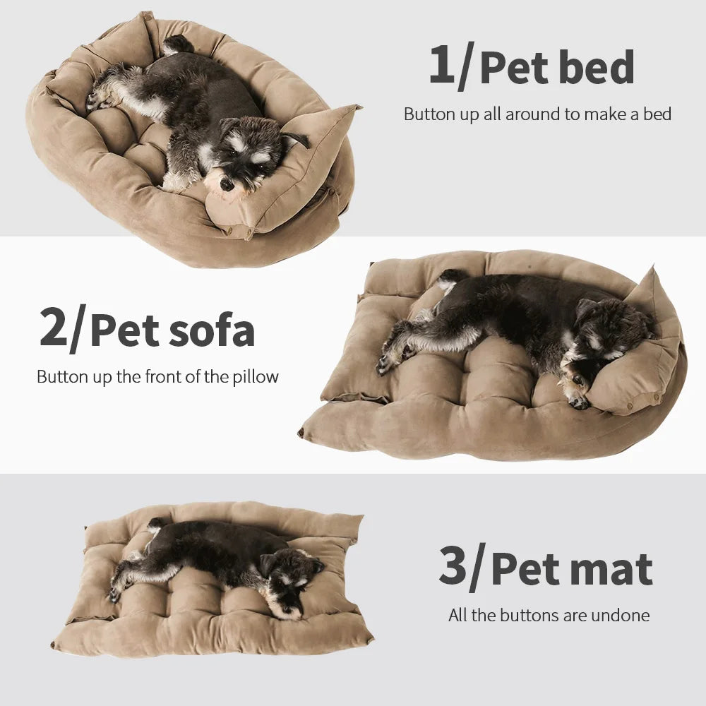 PawNest™ – 3-in-1 Multifunction Pet Bed & Sofa