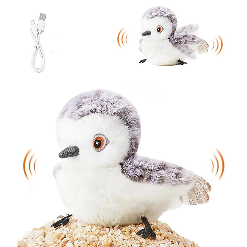 Interactive Flapping Bird Toy for Cats – Realistic Flying Sparrow with Catnip