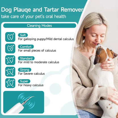 Electric Ultrasonic Pet Dental Cleaner – Plaque & Tartar Remover for Dogs and Cats