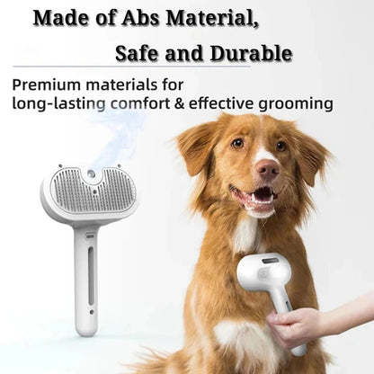 Steam Spray Dog Grooming Brush – Luxury Pet Care Tool