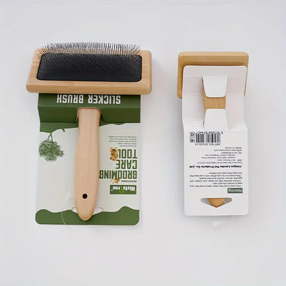 Wooden Pet Comb with Air Cushion – For Dogs & Cats