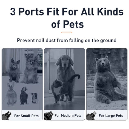 ROJECO P3 Electric Pet Nail Grinder with LED Light for Dogs & Cats