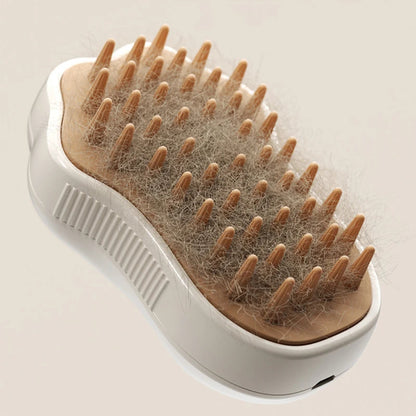 3-in-1 Steam Pet Brush for Dogs & Cats – Electric Grooming Comb