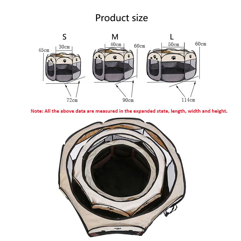 PawHaven™ – Foldable Pet Tent & Playpen