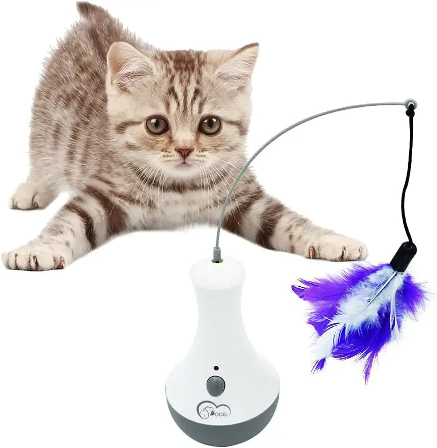 Interactive Feather Toy for Cats – Automatic Indoor Play Teaser