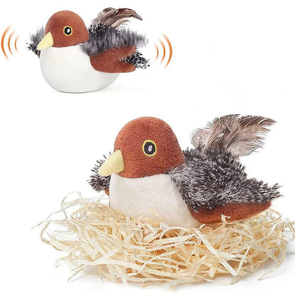 Interactive Flapping Bird Toy for Cats – Realistic Flying Sparrow with Catnip