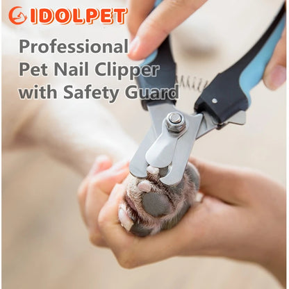 Professional Pet Nail Clipper with Safety Guard for Dogs & Cats
