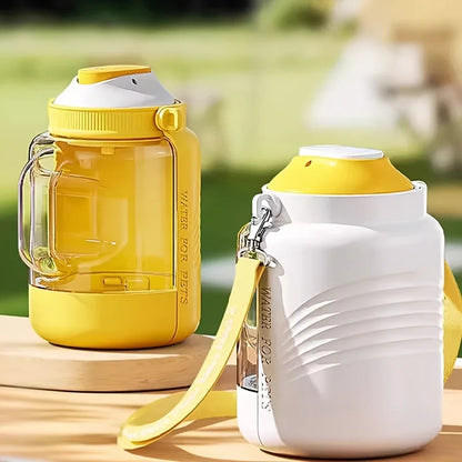 Large Capacity Folding Pet Water Bottle & Food Dispenser for Dogs and Cats