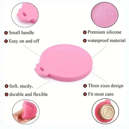 Reusable Silicone Pet Can Lid – BPA-Free Food Cover for Dogs & Cats