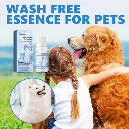 Pet Wash-Free Essence Shampoo – Cleansing, Deodorizing & Moisturizing Formula for Dogs and Cats