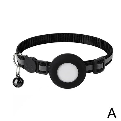 Reflective Airtag Collar for Cats & Dogs – Anti-Lost Tracker Holder with Protective Case